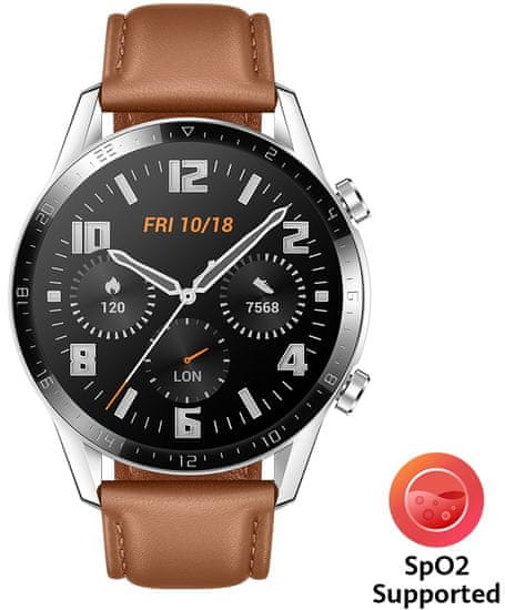 Huawei Watch GT 2, barna bőr