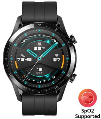 Huawei Watch GT 2 okosóra, klasszikus óra dizájn, pulzus megfigyelése, alvás, edzés mód, hosszú üzemidő, vízálló, GPS, Glonass, hívások, zenelejátszó, AMOLED kijelző