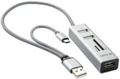 Yenkee USB C OTG HUB + olvasó YHC 103 SR