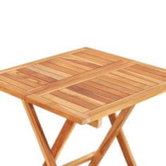 Greatstore tömör tíkfa összecsukható bisztróasztal 60 x 60 x 65 cm