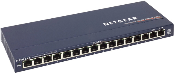 Switch (kapcsoló) Netgear GS116 (GS116GE) RJ45 LAN WAN MDI / MDIX