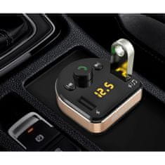 DUDAO R2Pro Bluetooth FM Transmitter autós töltő 2x USB 3.4A, fekete