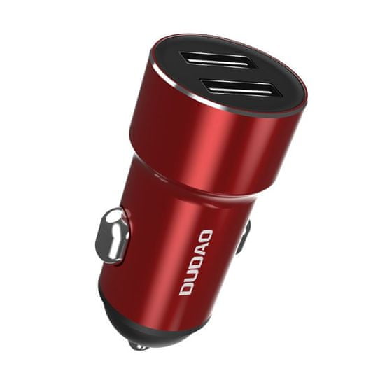 DUDAO R6 autós töltő 2x USB 3.4A, piros