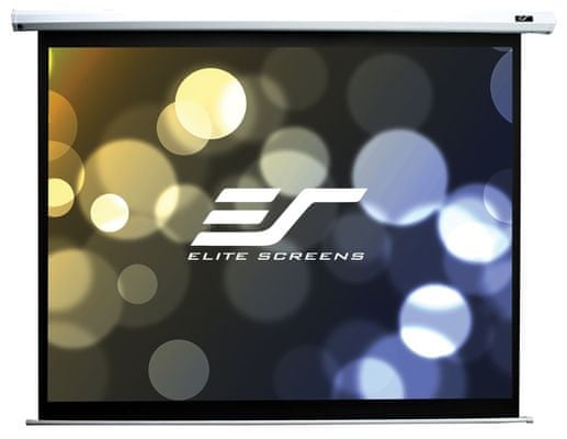 Elite-Screens elektromos vetítővászon, 137 × 244 cm, 110, 16:9 (ELECTRIC110XH) 110 hüvelyk fehér fekete szélek kontraszt széles láthatósági szög