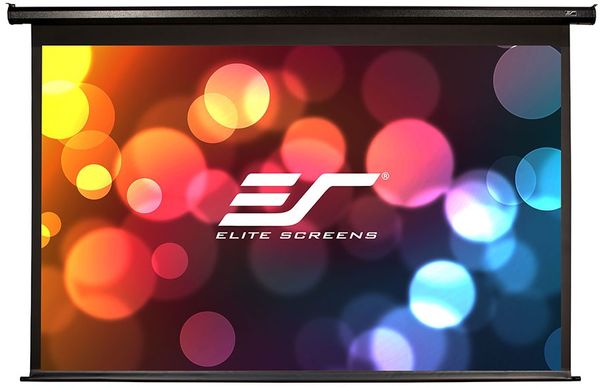 Elite-Screens elektromos vetítővászon, 125 × 221 cm, 110, 16:9 (ELECTRIC100H) 100 hüvelyk fehér fekete szélek kontraszt széles láthatósági szög