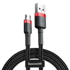 BASEUS Cafule kábel USB / micro USB QC 3.0 1.5A 2m, fekete/piros