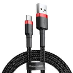BASEUS Cafule kábel USB / USB Type-C QC 3.0 1m, fekete/piros