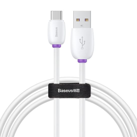 BASEUS Purple Gold Red kábel USB / USB-C QC 3.0 5A 40W 1m, fehér