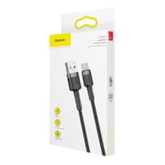 BASEUS Cafule kábel USB / USB-C Quick Charge 3.0 2m, fekete/szürke