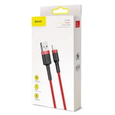 BASEUS Cafule kábel USB / Lightning QC 3.0 2A 3m, piros
