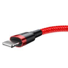 BASEUS Cafule Durable Nylon Braided kábel USB / Lightning QC3.0 2m, piros