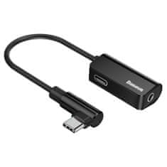 BASEUS Audio Converter L45 adapter USB-C / USB-C, fekete