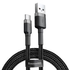 BASEUS Cafule kábel USB / USB-C QC 3.0 2A 3m, fekete/szürke