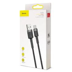 BASEUS Cafule kábel USB / USB-C QC 3.0 2A 3m, fekete/szürke