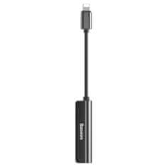 BASEUS Audio Converter L52 adapter 2x Lightning + Mini Jack 3.5, fekete