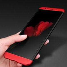 360 Full Body műanyag tok Huawei Honor 7X, fekete/piros