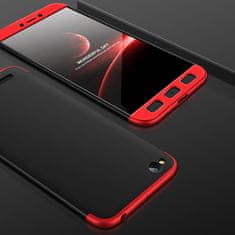 360 Full Body műanyag tok Xiaomi Redmi 5A, fekete/piros