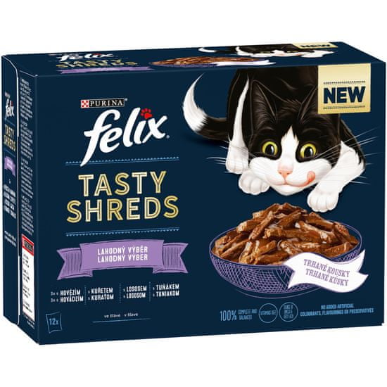 Felix Tasty Shreds mix válogatás szószban, 6x(12x80 g)