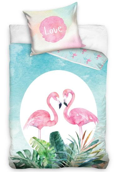 TipTrade Pamut ágyneműhuzat Szerelmes flamingók