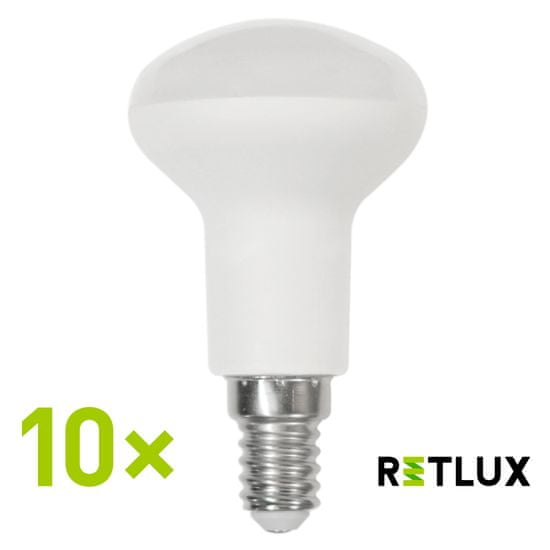 Retlux LED izzó RLL 279 R50 E14 6W, meleg fehér, 10 db