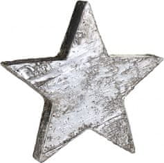 Lene Bjerre Dekoratív csillag extra nagy SERAFINA, ezüst patinás