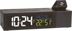 TFA 60.5014.01 Rádióvezérlésű digitális óra projektorral, fekete