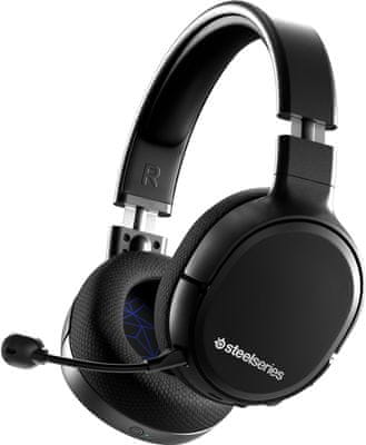 Fejhallgató SteelSeries Arctis 1 Wireless for PS4, fekete (61513) 40mm átalakítók, tiszta hangzás, magas hangok, gamer headset