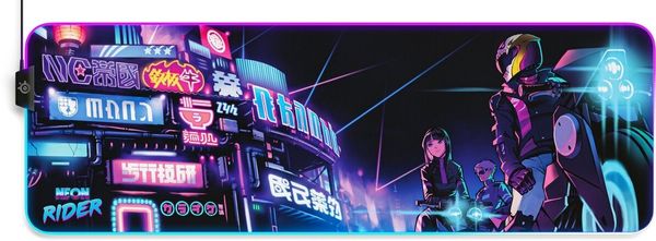 Gaming egérpad SteelSeries QcK Prism CS: GO Neon Rider Edition, XL (63809), szövet 