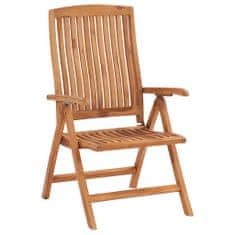 Greatstore 8 db dönthető tömör tíkfa kerti szék