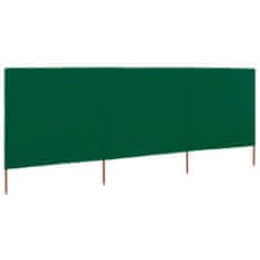 shumee 3 paneles zöld szövet szélfogó 400 x 80 cm