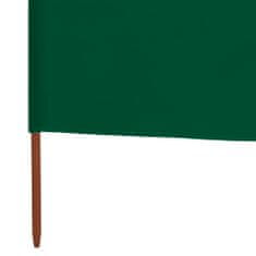 shumee 3 paneles zöld szövet szélfogó 400 x 80 cm
