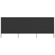 shumee 3 paneles antracitszürke szövet szélfogó 400 x 80 cm