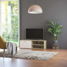 shumee fehér-sonoma színű forgácslap TV-szekrény 120 x 34 x 37 cm