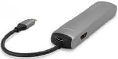 EPICO USB Type-C HUB SLIM (4K HDMI & Ethernet) 9915112100019, ezüst, fekete adatkábel
