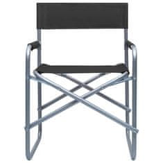 shumee 2 db fekete acél rendezői szék