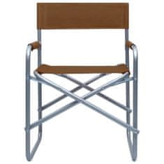 shumee 2 db barna acél rendezői szék