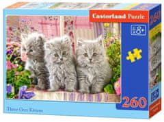 Castorland Puzzle Három szürke cica 260 darab