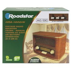Roadstar retro rádió, HRA-1500N, retro