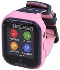Helmer LK 709 4G rózsaszín - gyerekóra GPS lokátorral és videohívással