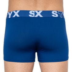 Styx 3PACK Kék férfi boxeralsó sport gumi (G9676869) - méret L
