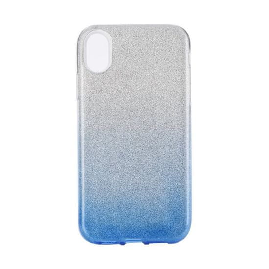 FORCELL Shining szilikon tok iPhone XS Max, kék/ezüst