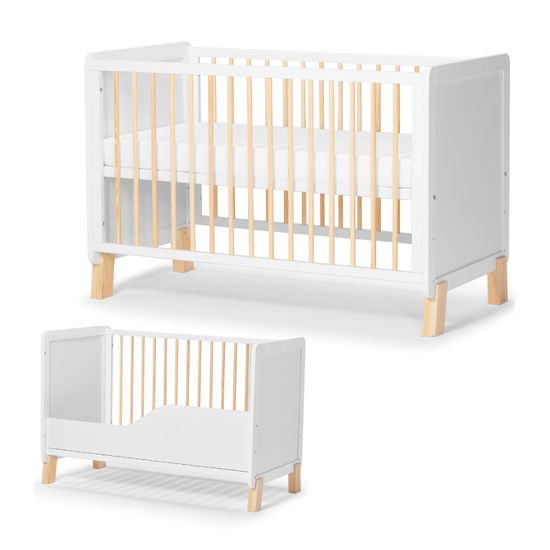 Kinderkraft Baby wooden cot NICO guardrail