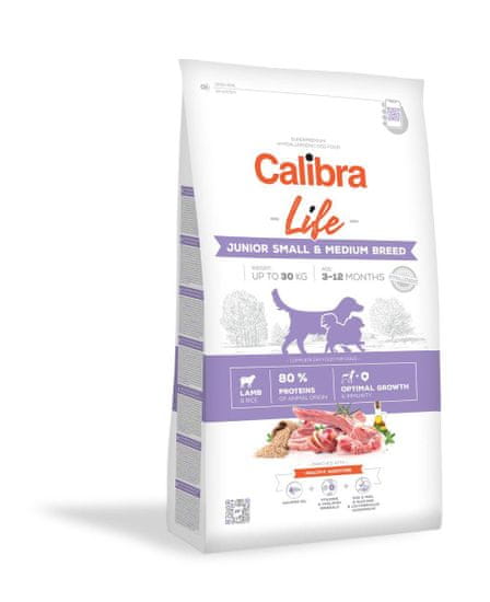 Calibra Dog Life Junior Small & Medium Breed Lamb 12 kg