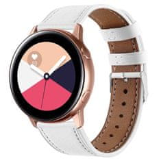 BStrap Leather Italy szíj Samsung Galaxy Watch Active 2 40/44mm, white