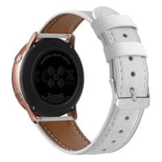 BStrap Leather Italy szíj Samsung Galaxy Watch Active 2 40/44mm, white