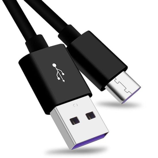 PremiumCord USB-C 3.1 és USB 2.0 kábel Super fast charging 5 A, fekete, 1 m, ku31cp1bk