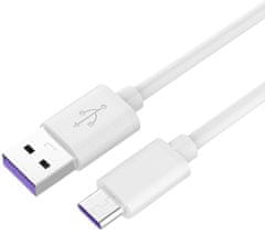 PremiumCord USB-C 3.1 és USB 2.0 kábel Super fast charging 5 A, fehér, 1 m, ku31cp1w