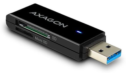 Axagon CRE-S2 USB 3.2 SD/microSD-kártyaolvasó 