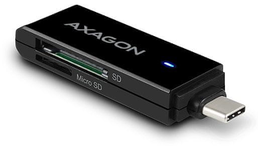 AXAGON CRE-S2C USB-C kártyaolvasó SD / microSD