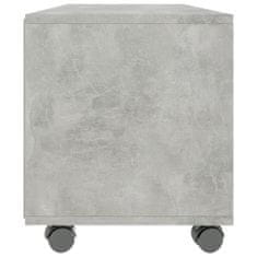 shumee betonszürke forgácslap TV-szekrény görgőkkel 90 x 35 x 35 cm 